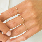14K gold filled Essential Stacking Ring 1.5MM Thickness Knuckle Ring Boho Gold Jewelry Minimalism Stacking Boho Ring for Women