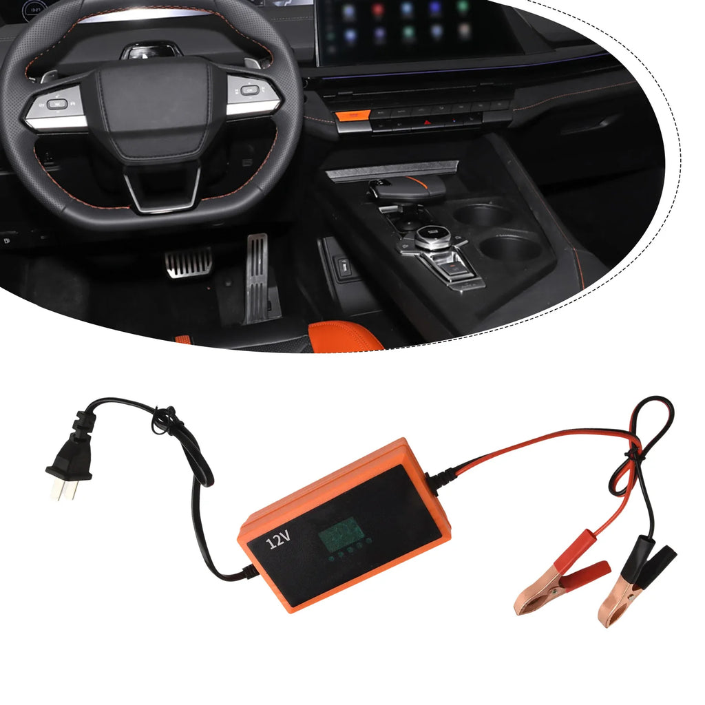 12V Car Battery Charger 3-20A Lead-acid Batteries Charger Fast Charging Car Motorcycle Battery Charger ABS Car Accessories