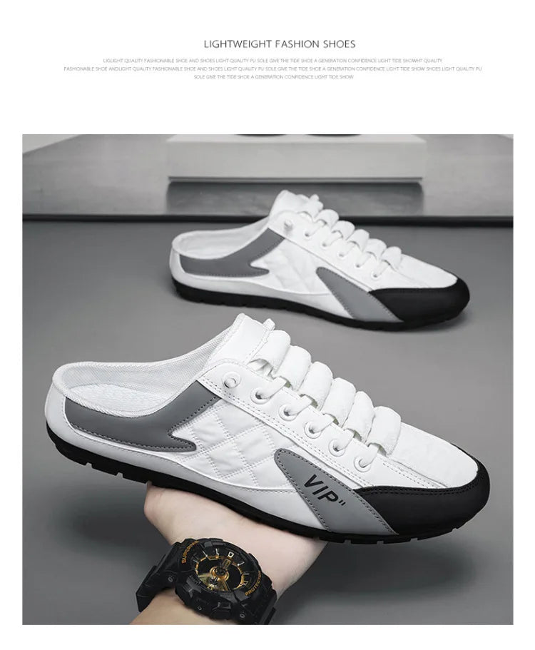 2025 Summer Slippers for Men Trendy Men's Flat Bottom Casual Shoes Soft Sole Support Shoes Men's Sneakers Zapatos De Hombre