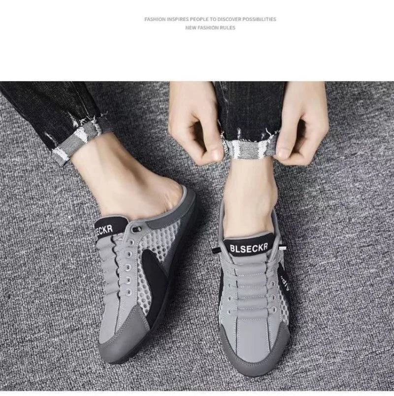 Summer Men's Half Slippers Trendy New Casual Shoe Light Walking Flats for Men Non Slip Sneaker Hot Sale Man Shoes Zapatos Hombre