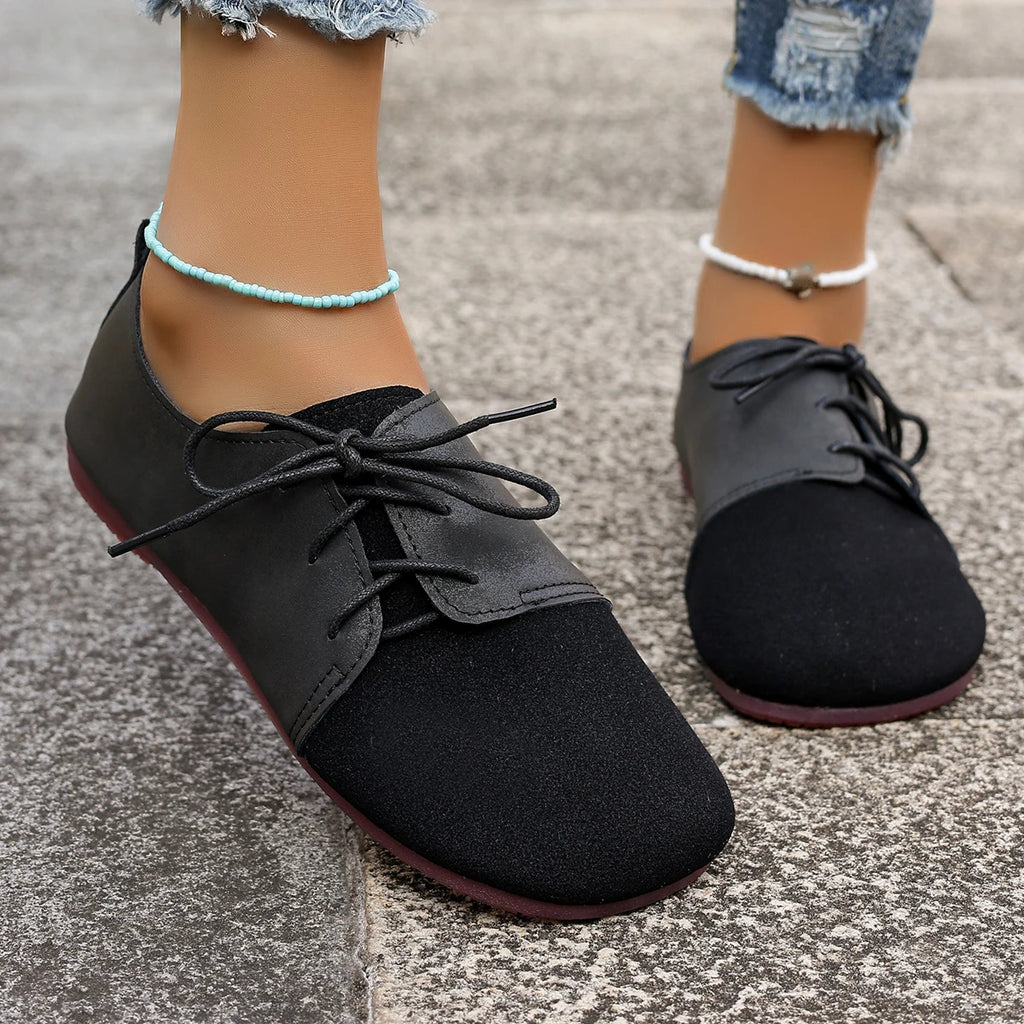 Woman Flats Shoes Loafers Fashion Casual Sports Sneakers Trend Brand Women's Fashion Dress Shoes New Lace Up Femme Zapatos