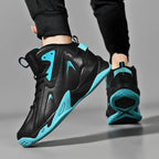 Mens Comfortable Basketball Shoes Outdoor Casual High Top Footwear Fashion Trend Leather Sneaker Oversized 39- 50 Wear Resistant