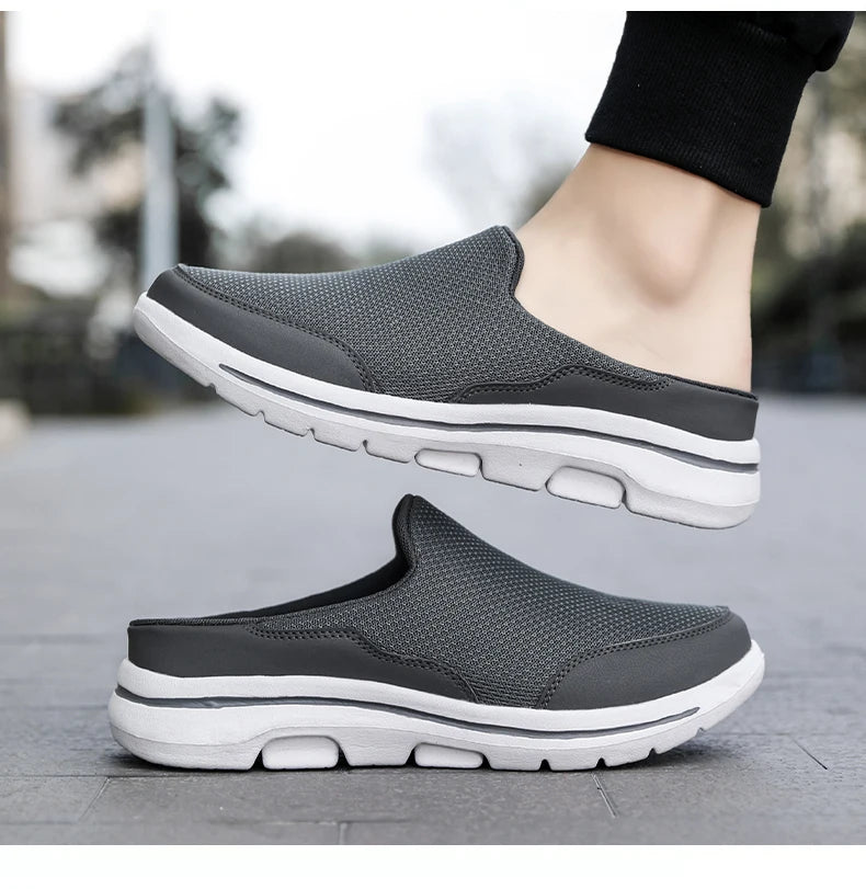 2024 Men Slippers Summer Breathable Home Indoor Slippers Men Thick Bottom Slides Fashion Couple Walking Shoes Chanclas Hombre