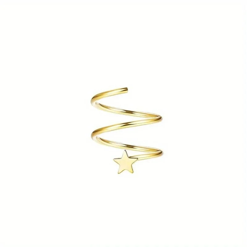 Bobisty 1PC Stainless Steel Cartilage Earring Stud for Women Flower Heart Hypoallergenic Screw Back Earrings Piercing Jewelry