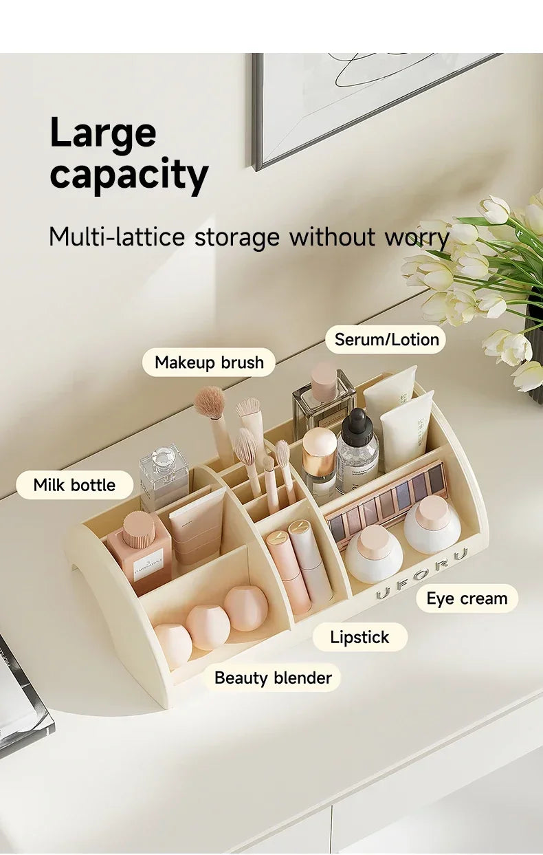 Cosmetics Storage Box Home Dressing Table Desktop Large Capacity Multi-functional Skin Care Products Compartment Shelf