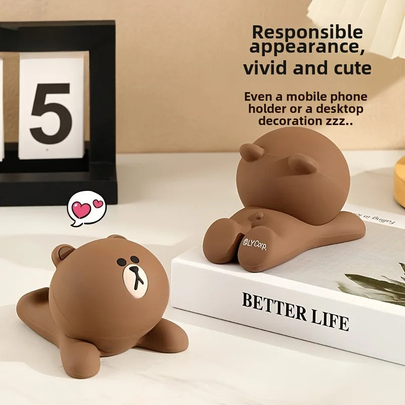 Adjustable Cartoon Character Mobile Phone Holder - Novelty Desktop Accessories，Perfect Gift for Teenagers and Adults