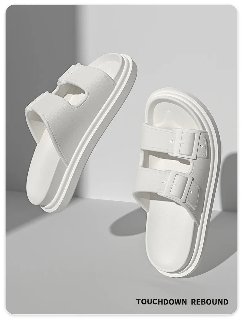 Women's Classy  Slippers for Women at Home in Summer, Comfortable Soft-Soled Non-Slip Outdoor Thick-Soled Casual Lightweight Summer Slippers for Women