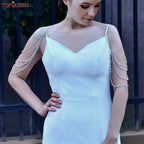 TOPQUEEN SG04 Jewelry Bride Wedding Accessories Crystal Tassel Pendant Necklace Women's Bolero Shawl Dress Shoulder Decoration