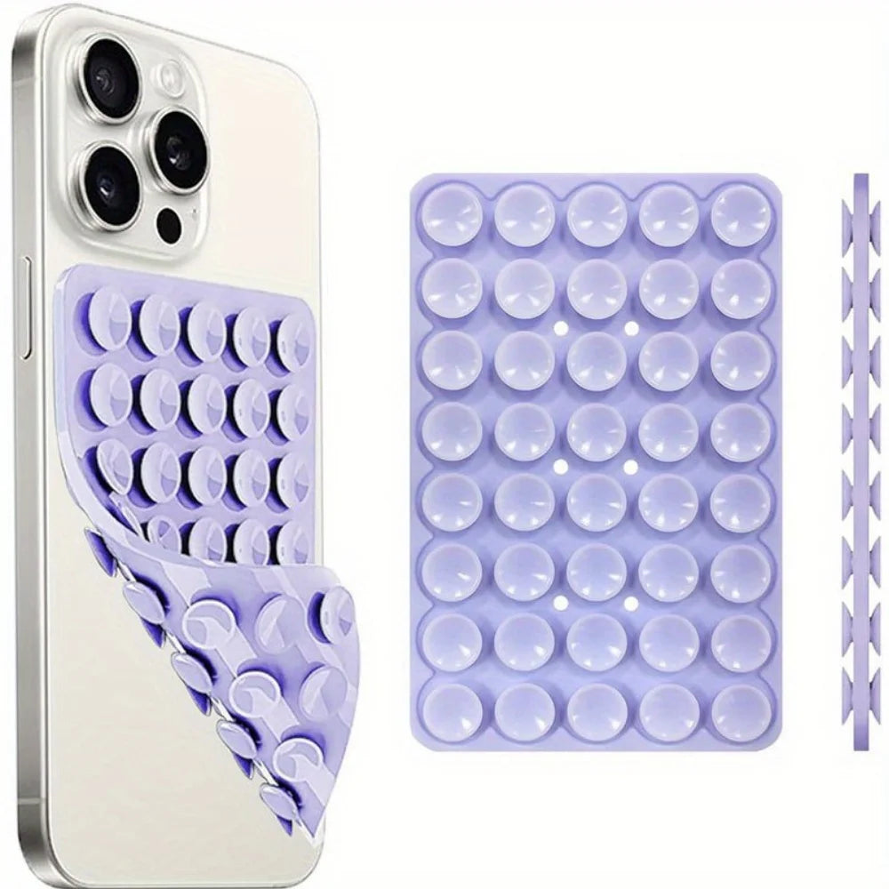 Silicone Suction Cup Phone Mount Hands-Free Mobile Stand Airplane Travel Essential Compatible with Any Smartphone