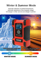 Car Battery Chargers 12A Large Power Full Automatic Smart Battery Chargers 12V 24V Battery Desulfator for Car Truck