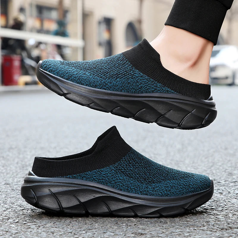 2025 Men Slippers Summer Breathable Home Indoor Slippers Men Thick Bottom Slides Fashion Couple Walking Shoes Chanclas Hombre