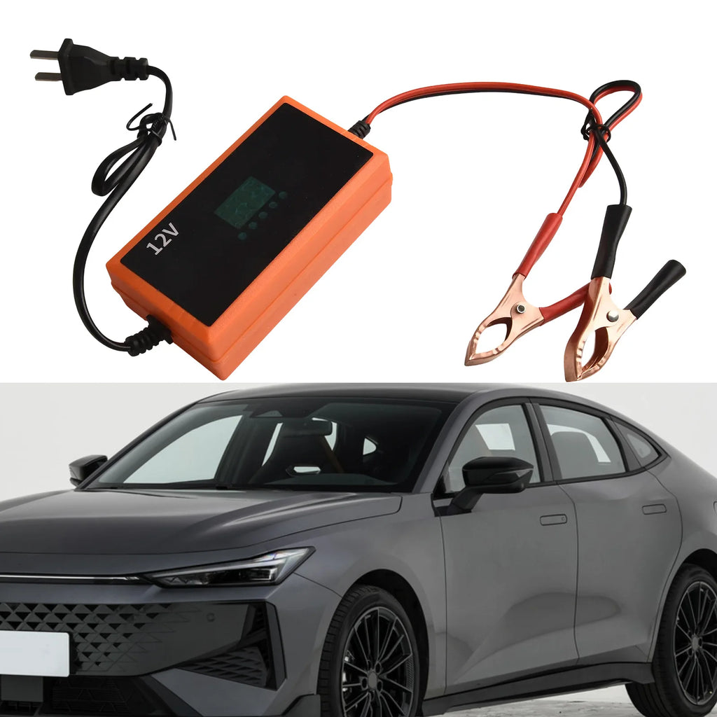 12V Car Battery Charger 3-20A Lead-acid Batteries Charger Fast Charging Car Motorcycle Battery Charger ABS Car Accessories