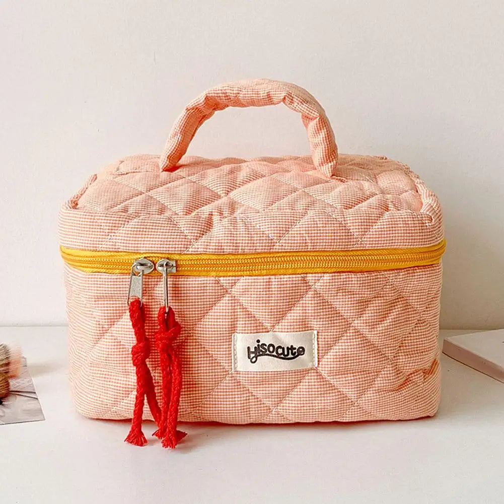 Cosmetic Bag Simple Style Large Capacity Portable Cosmetic Tools Storage Bag for Home Bathroom Toiletry Bag Makeup Bag