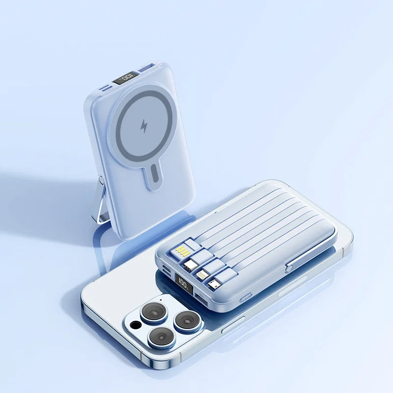 Magnetic Power Bank with Bracket 50000 MAh Large Capacity Built-in PD20W Two-way Fast Charging External Battery for iPhone