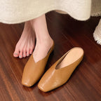 Women Slippers 2025 New Square Toe Elegant Sandals Women Summer Luxury Designer Shoes Comfortable Slip on Slippers Slides Women