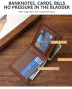 Men's Short Leather Slim Wallets Business Man Money Clip Credit Card Holder Purse Thin Minimalist Bifold Wallet