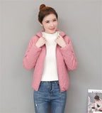 Winter Lambswool Coat 2025 Small Cotton-Padded Coat Women's Short Parkas Warm Cotton Jacket Joker Hooded Outwear Ladies Overwear