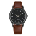 Couples Watches Leather Strap Minimalist Fashion Quartz Wristwatches Multiple Colors for Loved Ones Gift Parejas Reloj