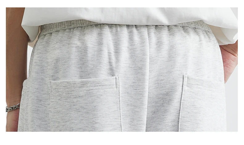 Men's American Fashion Casual Pants 2025 Summer New Style Solid Color Loose Drag Sweatpants Sports Straight Trousers Men's Wear