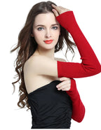 Autumn Winter 40 50 60CM Women's Wool Arm Warmers Knitted Woolen Arm Sleeve Solid Fine Long Knitted Fingerless Gloves Wholesale