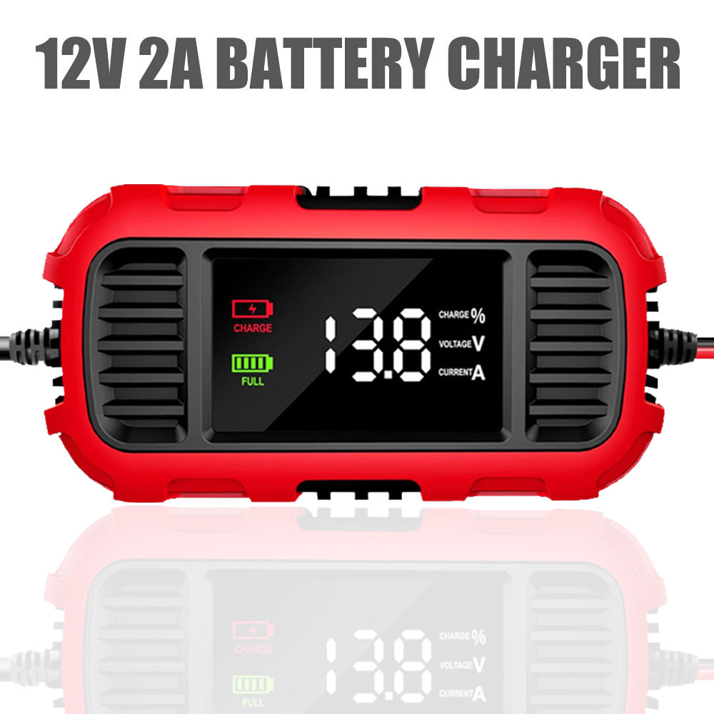 Digital For Lead-Acid Battery Charger Smart Battery Charger For Car Motorcycle Scooter Battery Charging Battery Maintenance
