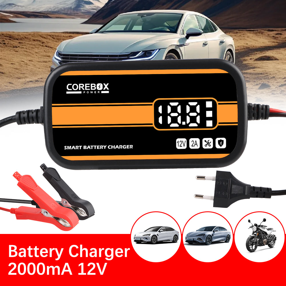 Storage Battery Chargers 12V 2A Household Power Charging Device Digital Automatic Smart Repair Car Motorcycle Battery Chargers