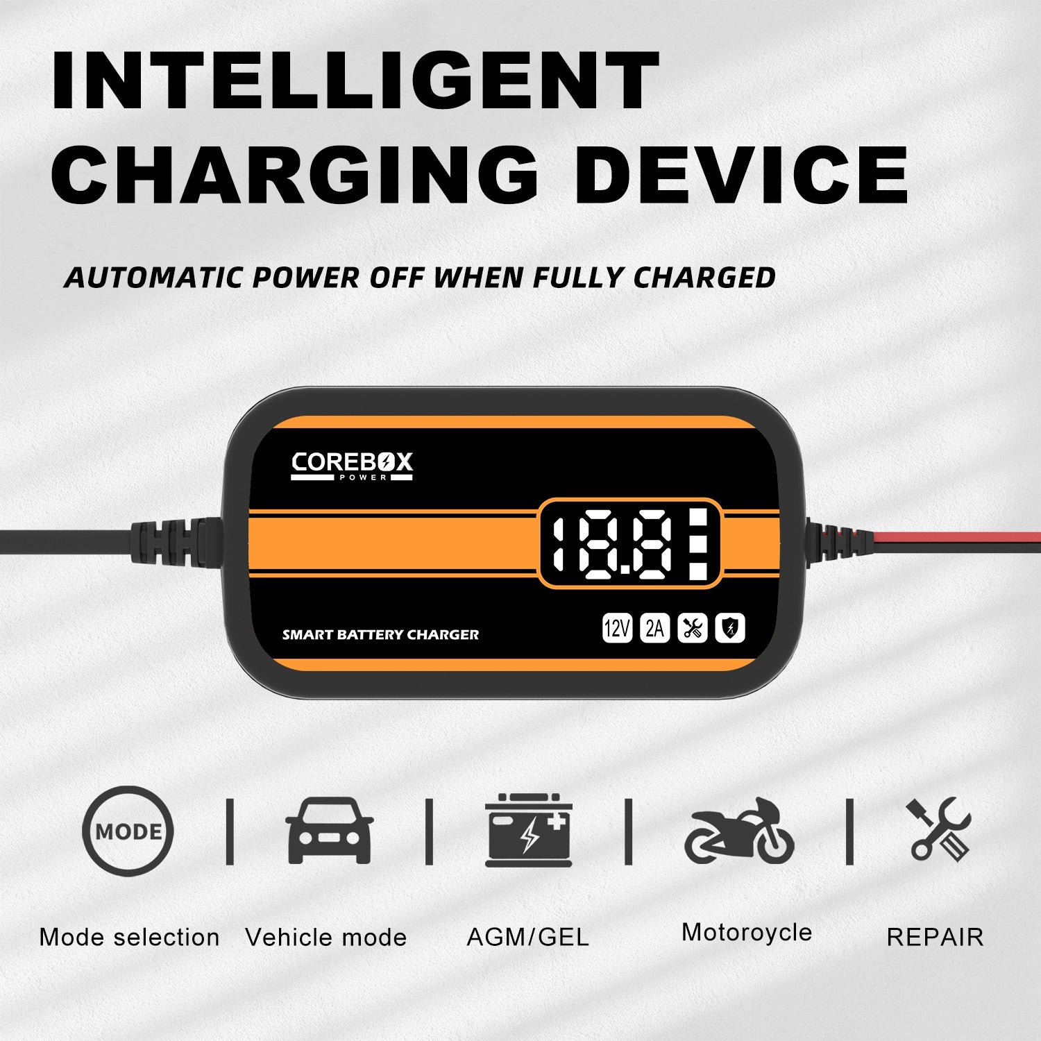 Storage Battery Chargers 12V 2A Household Power Charging Device Digital Automatic Smart Repair Car Motorcycle Battery Chargers